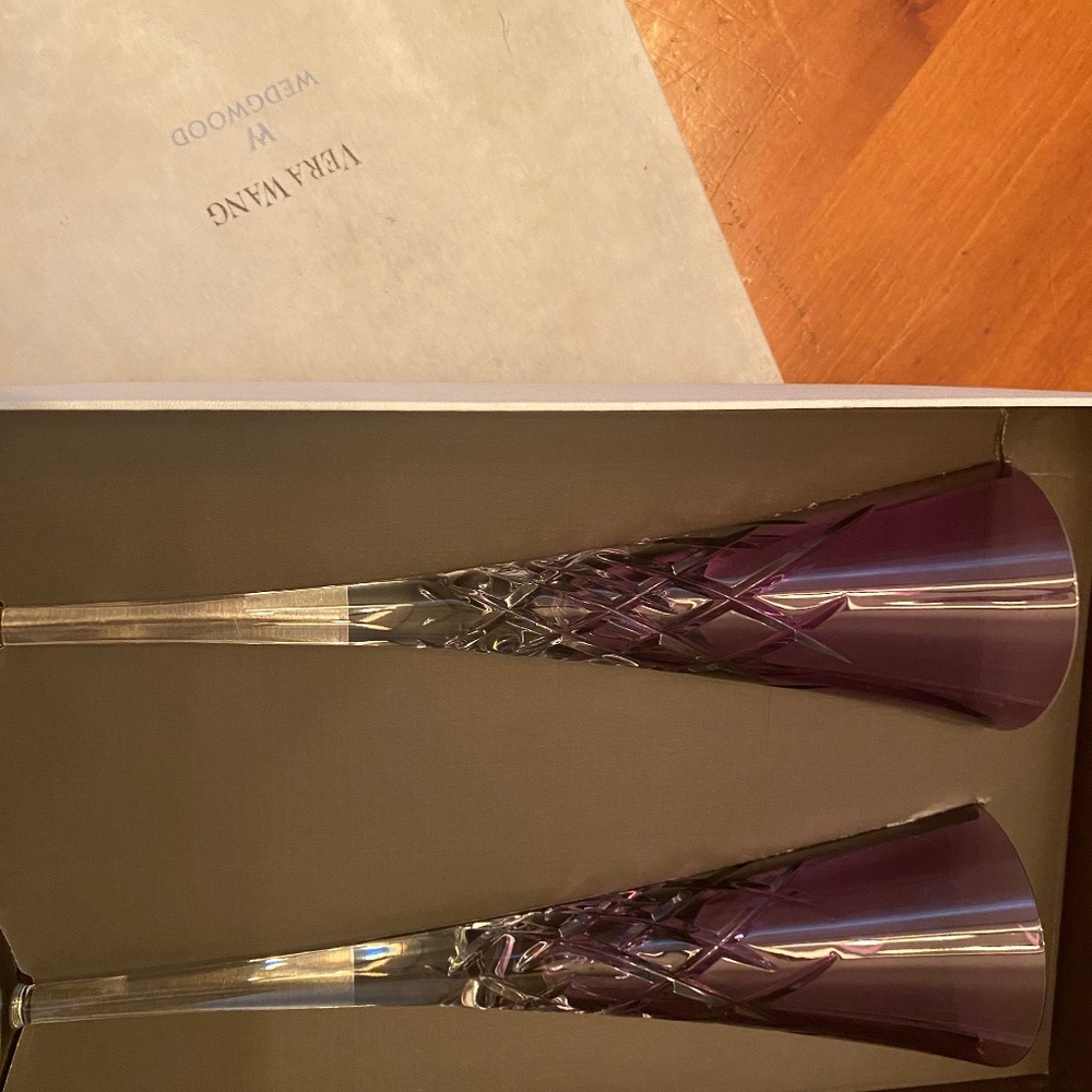 COPY - vera wang lavender champagne flutes